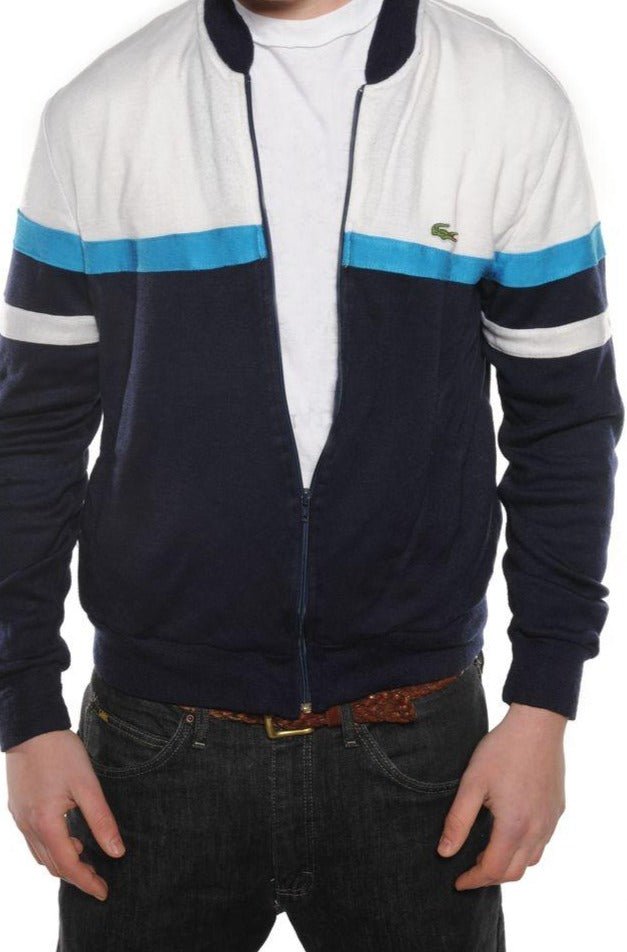 Lacoste Zip Up Striped Sweater Free - The Twin