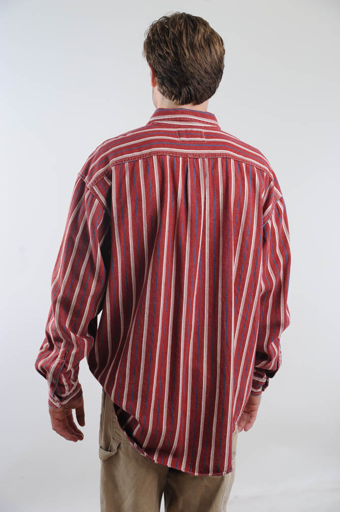 Levi's Red Striped Button Down