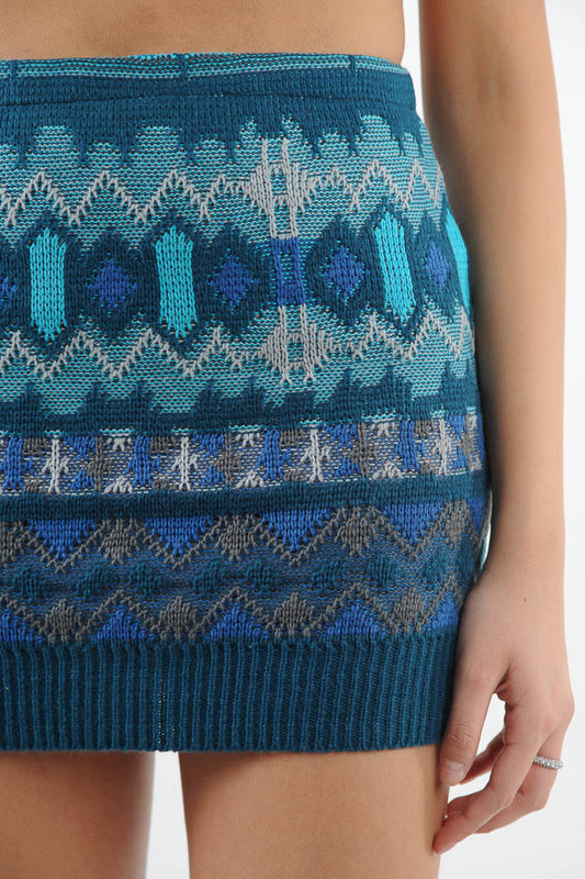 Blue Sweater Skirt