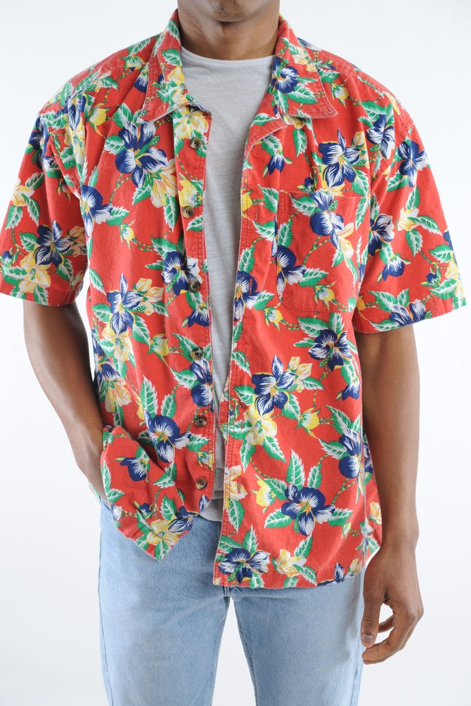 Floral Hawaiian Shirt Free Shipping - The Vintage Twin