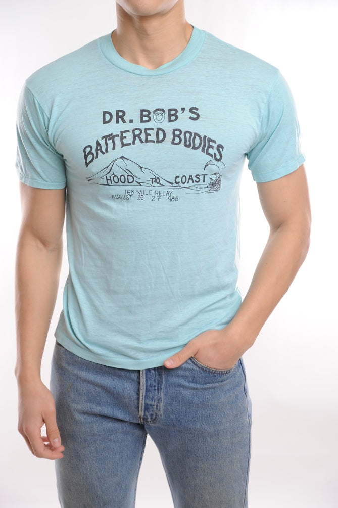 Blue Battered Bodies Tee