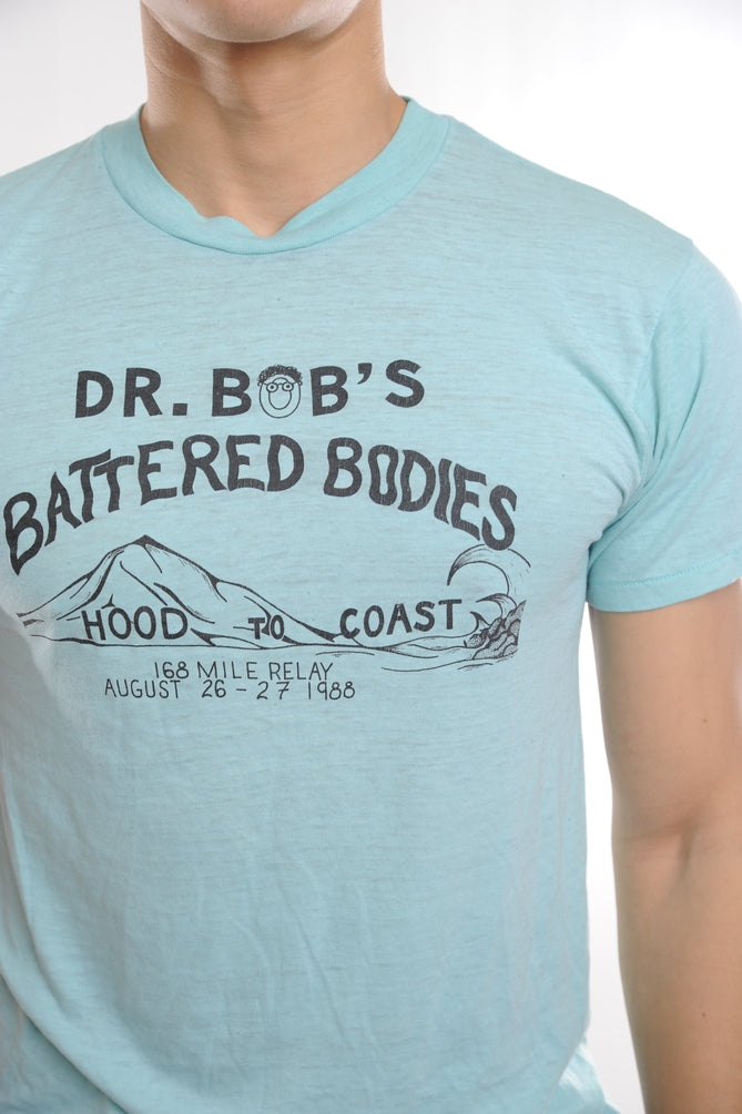Blue Battered Bodies Tee