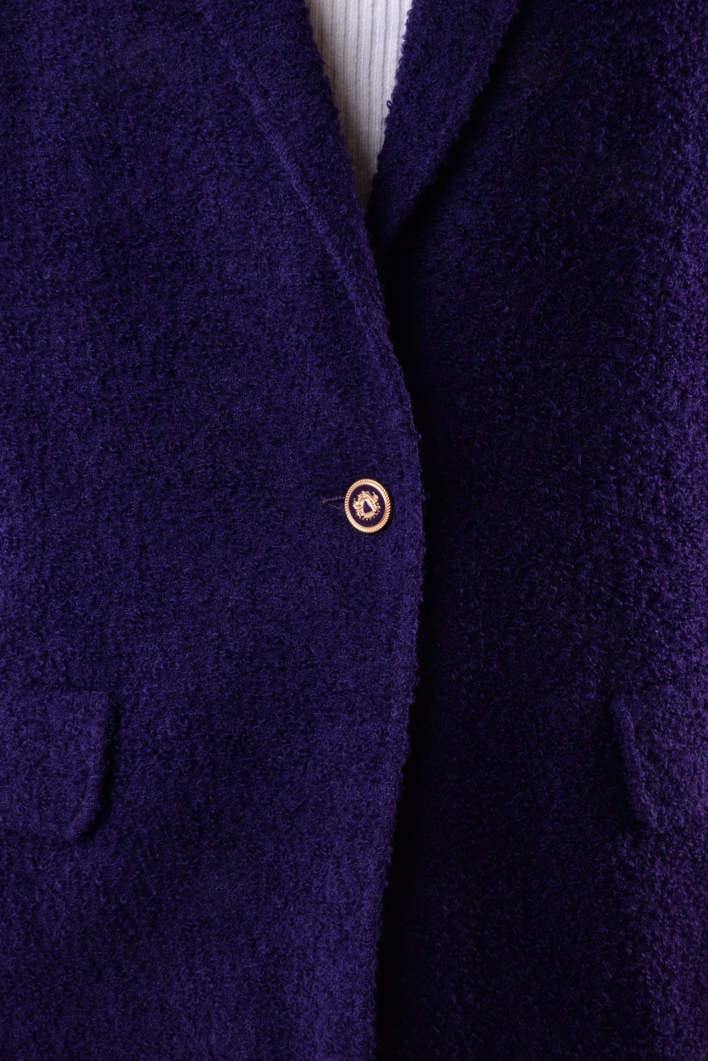 Aubergine Textured Wool Blazer