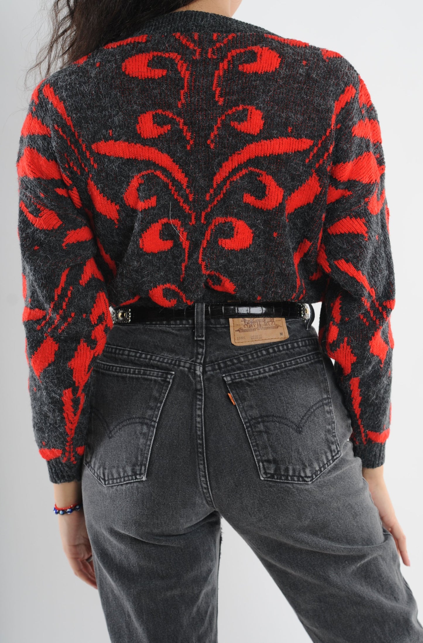 Cropped Abstract Sweater