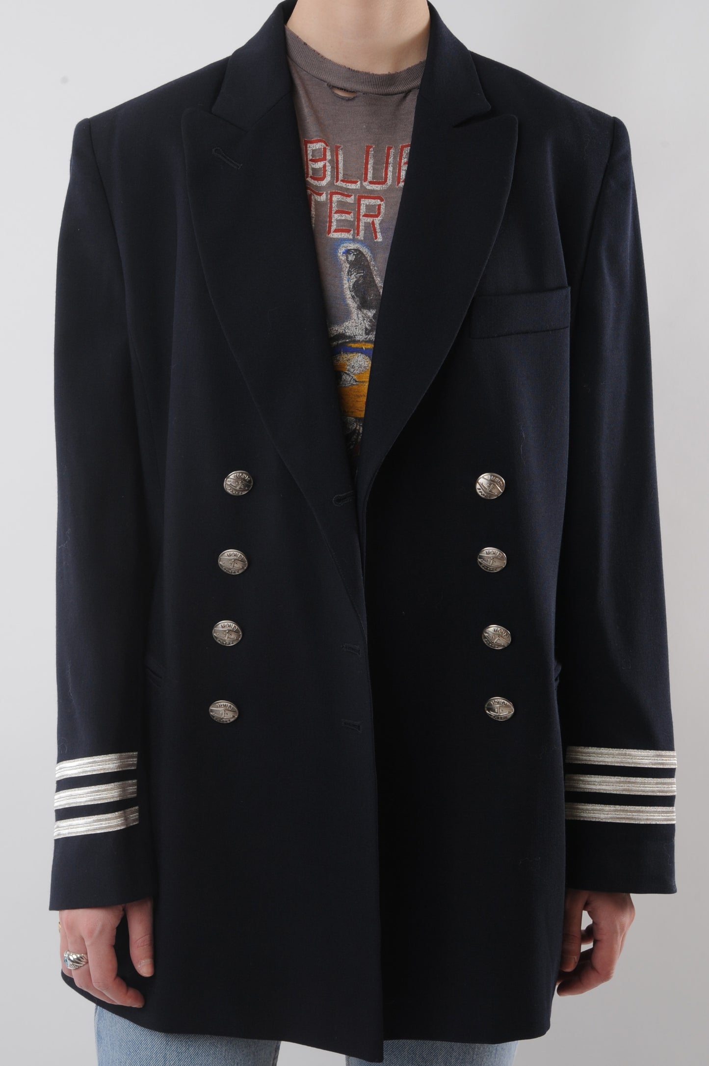 Navy Style Double Breasted Blazer