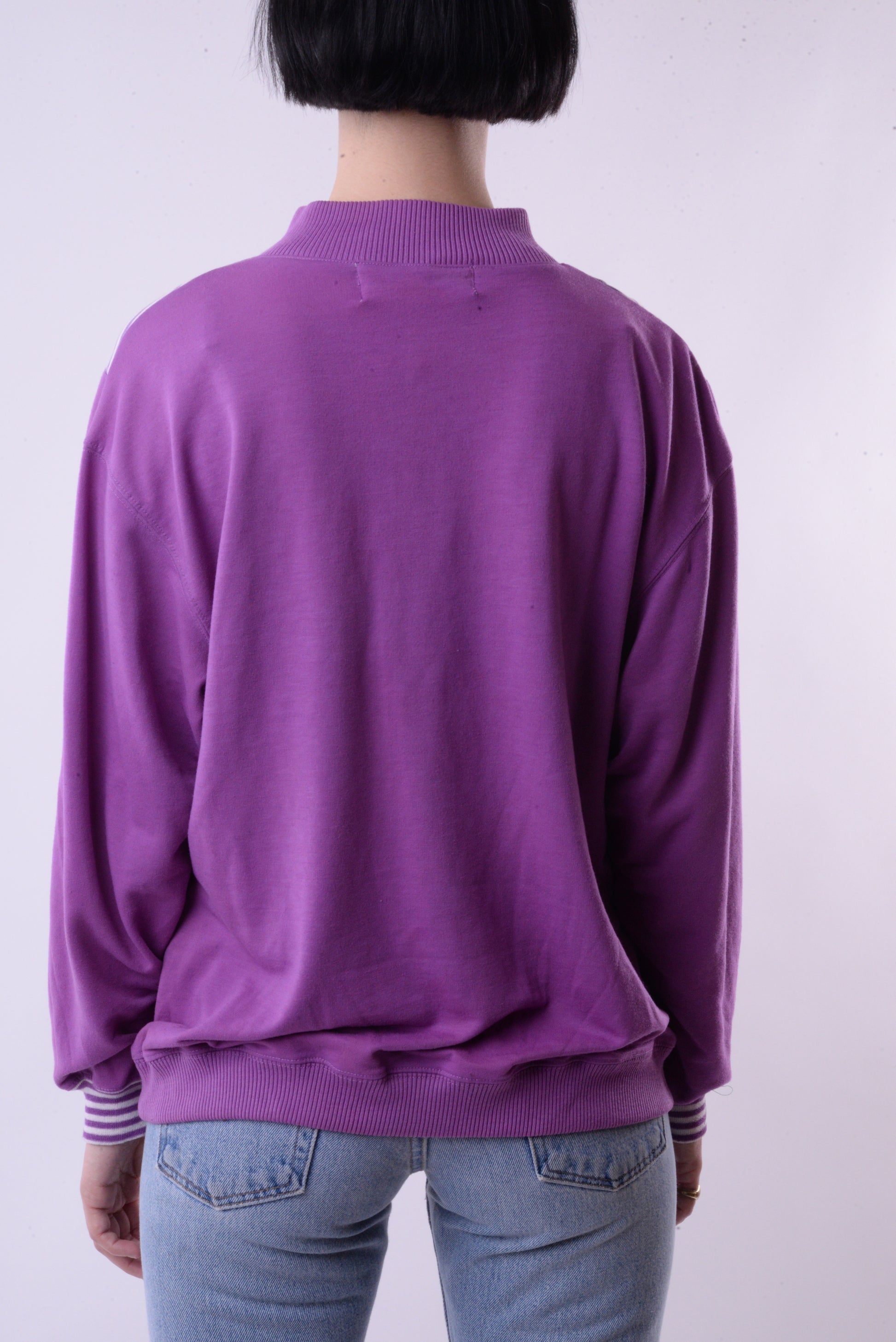 Purple Striped Sweatshirt