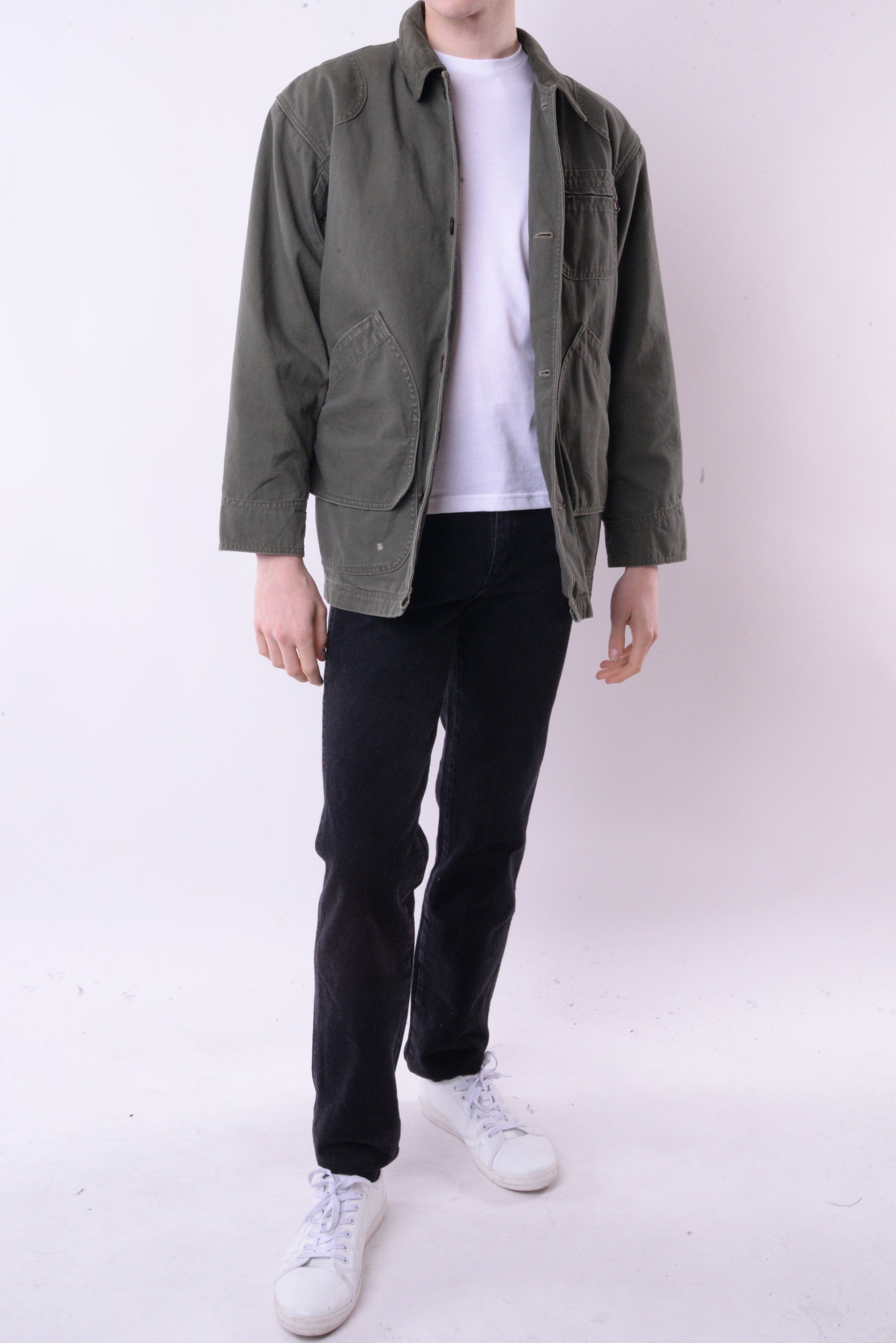 Army Green Work Jacket Free Shipping - The Vintage Twin
