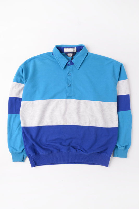 Blue Colorblock Sweatshirt