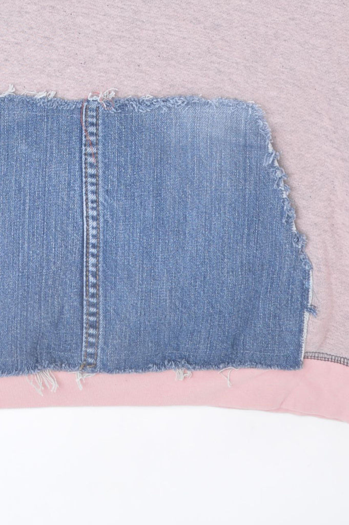 Pink Denim Pocket Sweatshirt