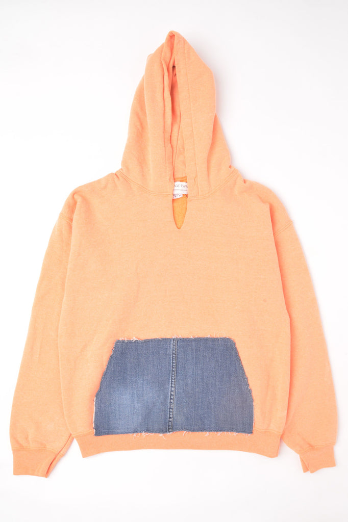 Orange Denim Pocket Sweatshirt