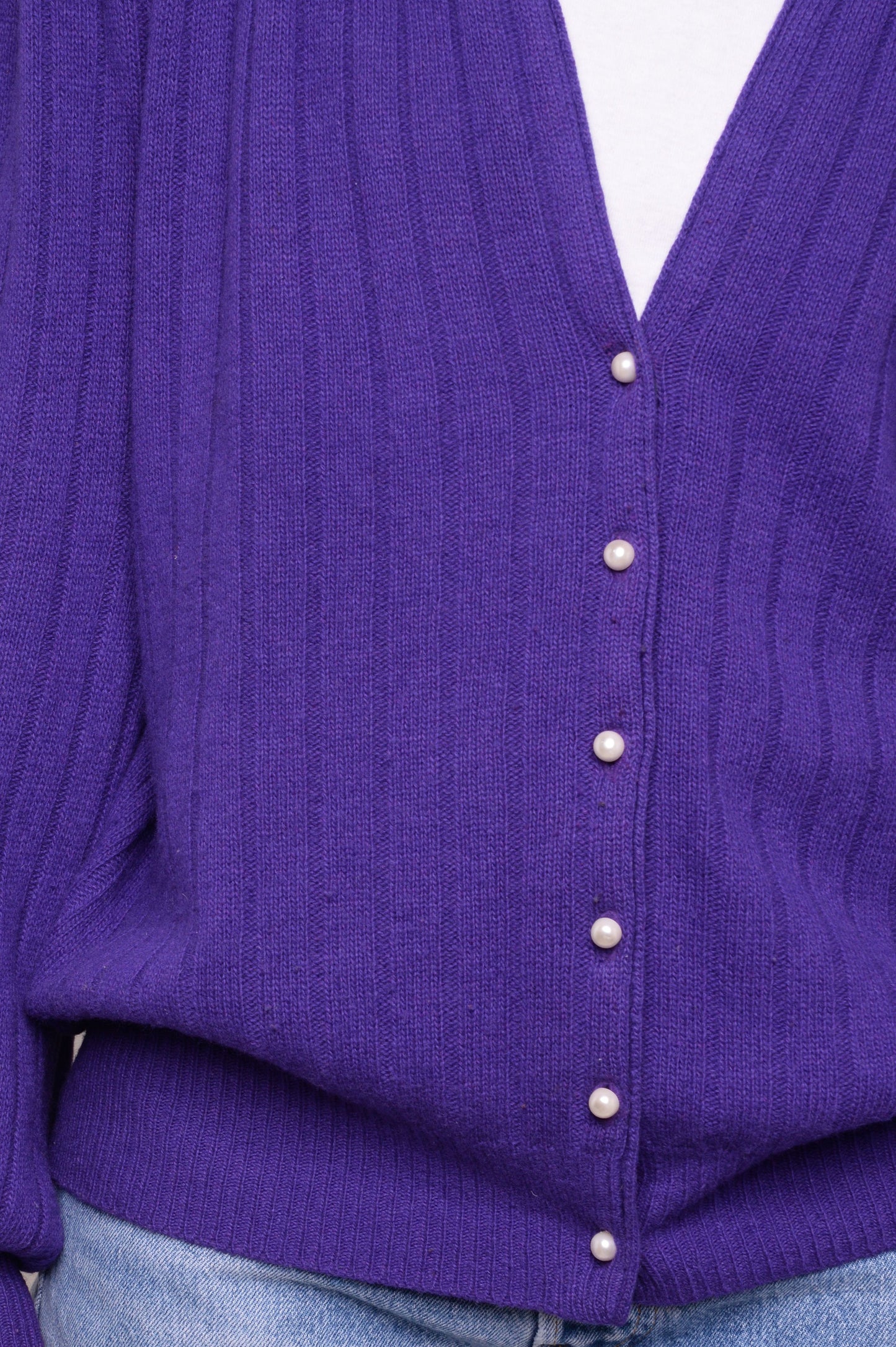 Purple Wool Cardigan
