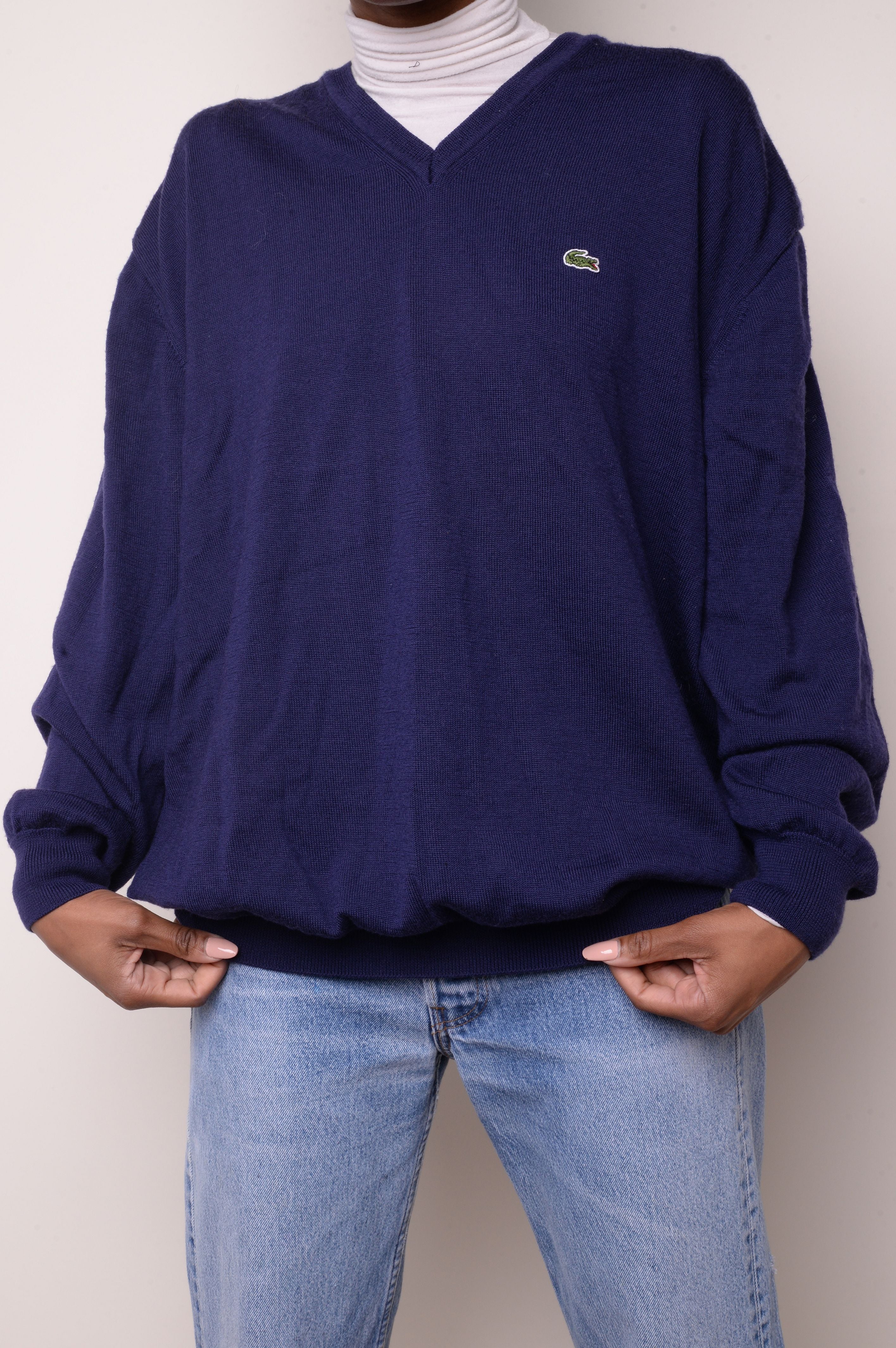 Navy Lacoste Sweater Free Shipping - The Vintage Twin