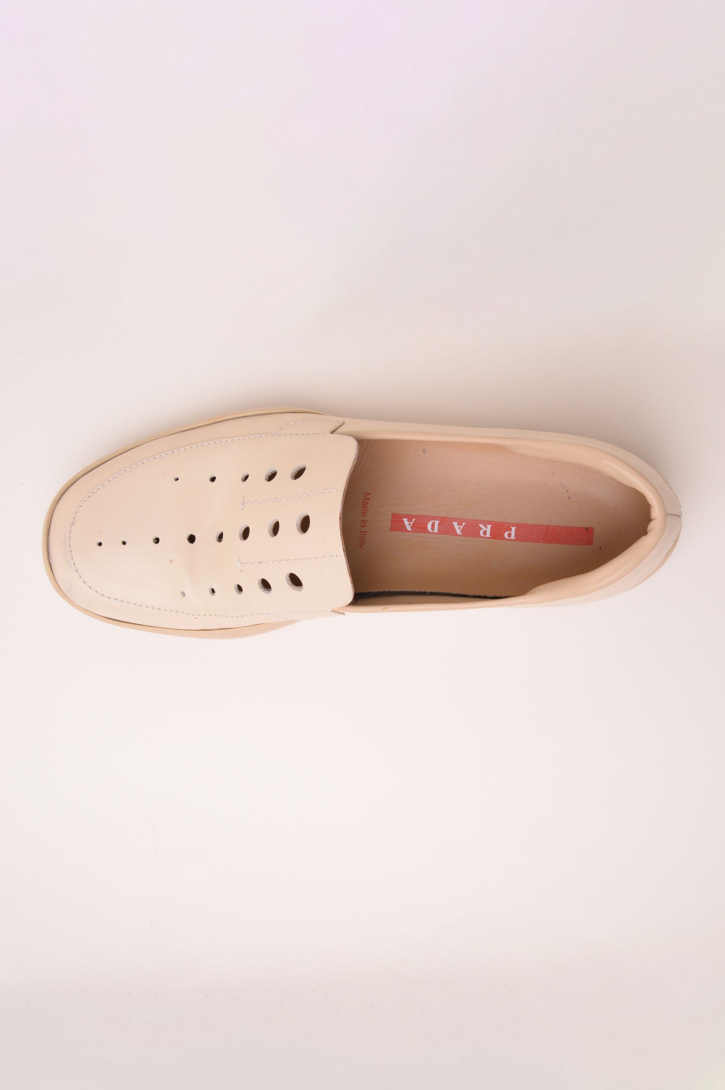 Prada Perforated Slip-On Sneakers