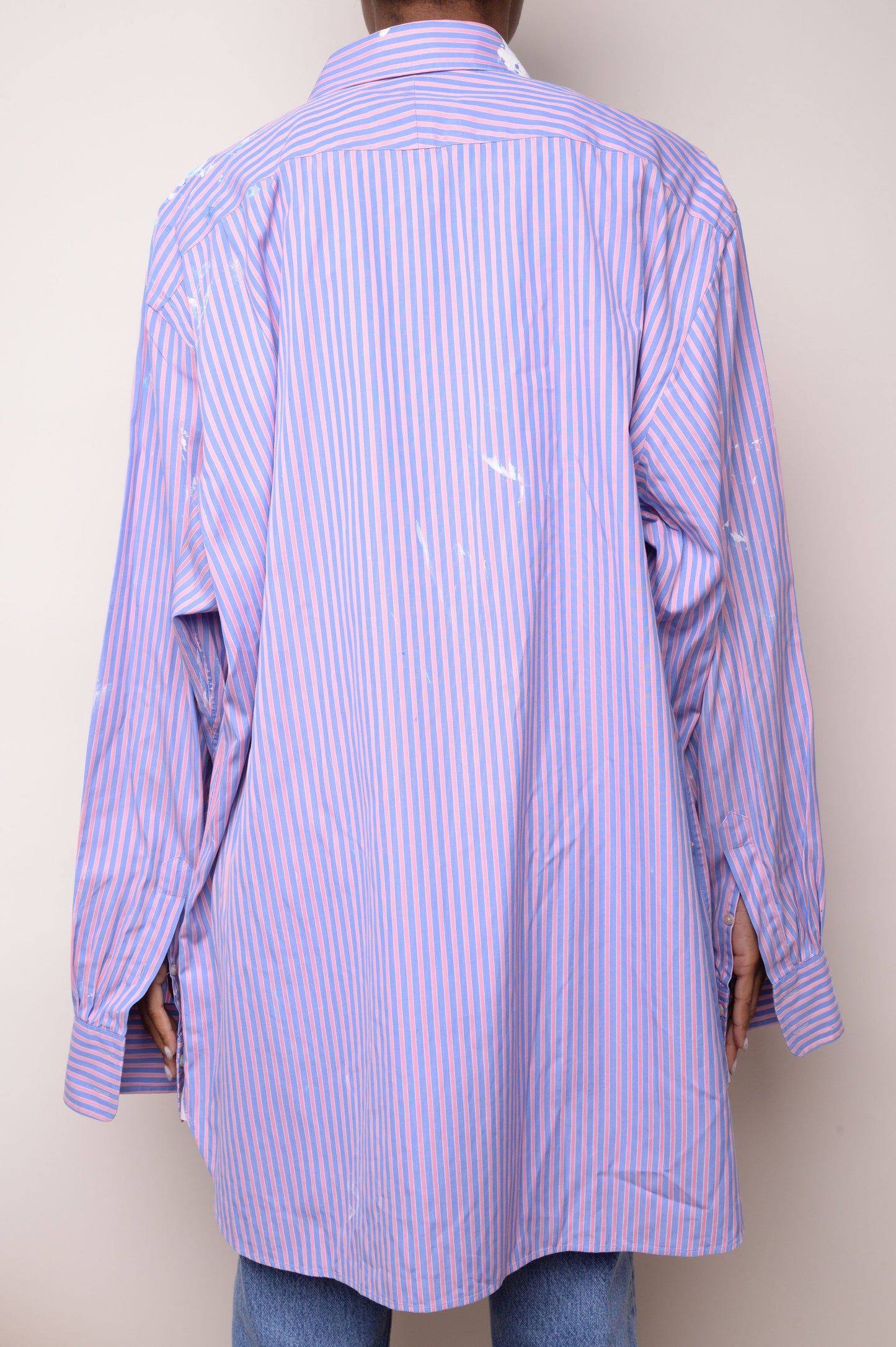 Striped Painted Button Down