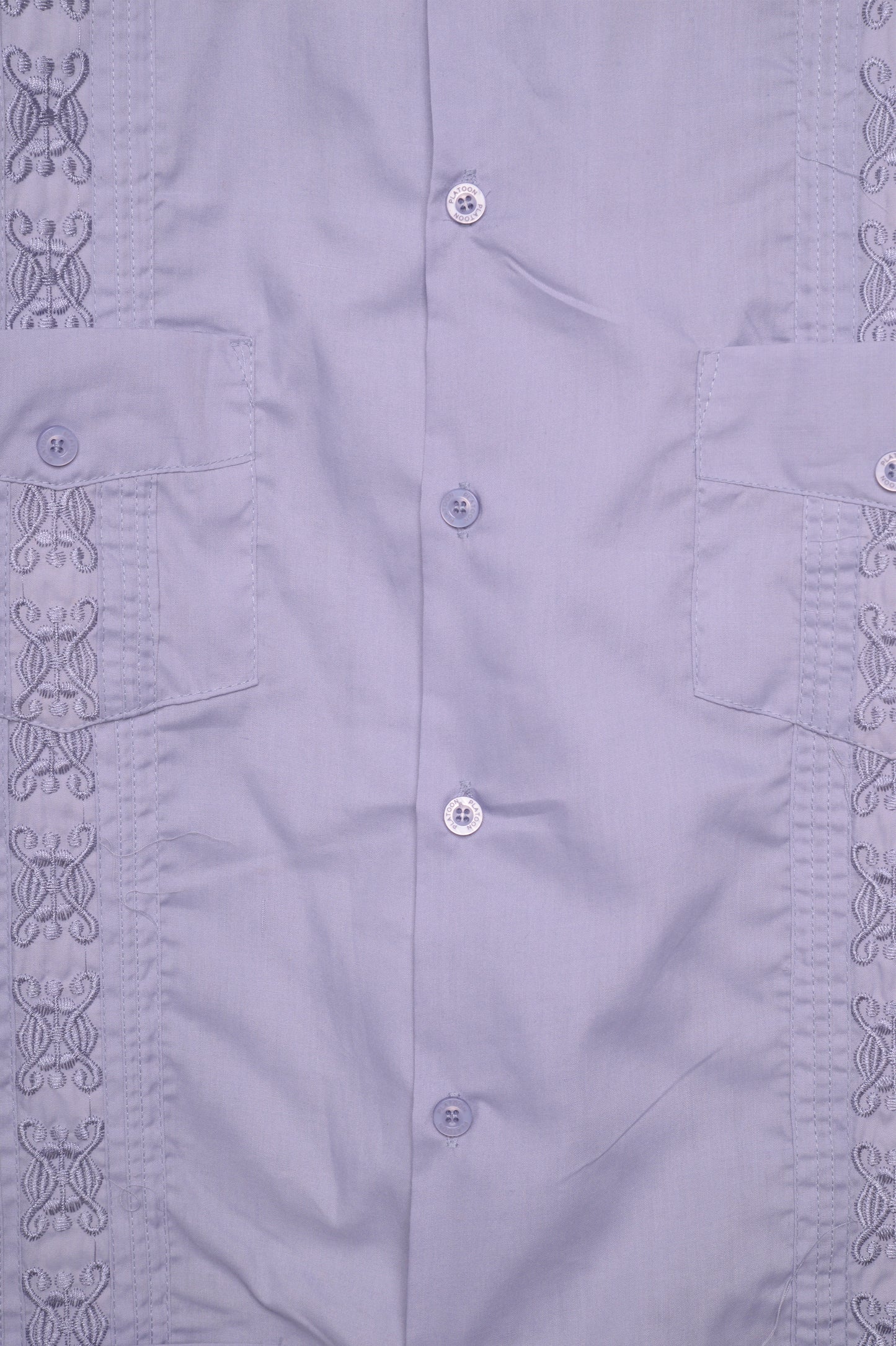 Lilac Embroidered Button Top