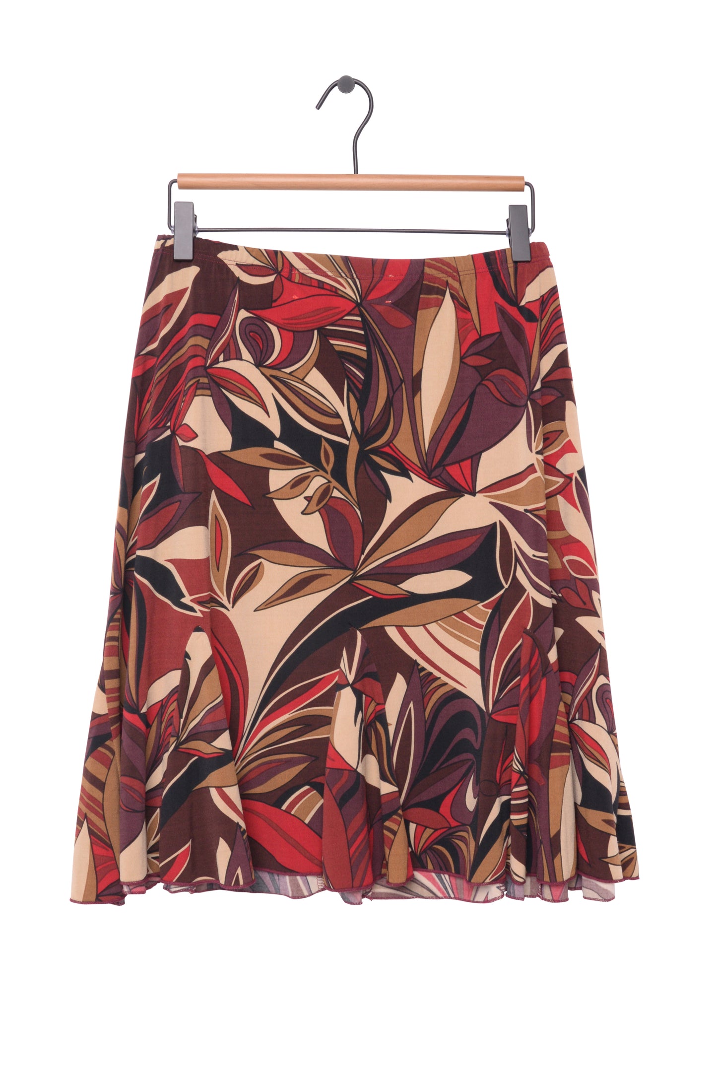Floral Ruffle Midi Skirt