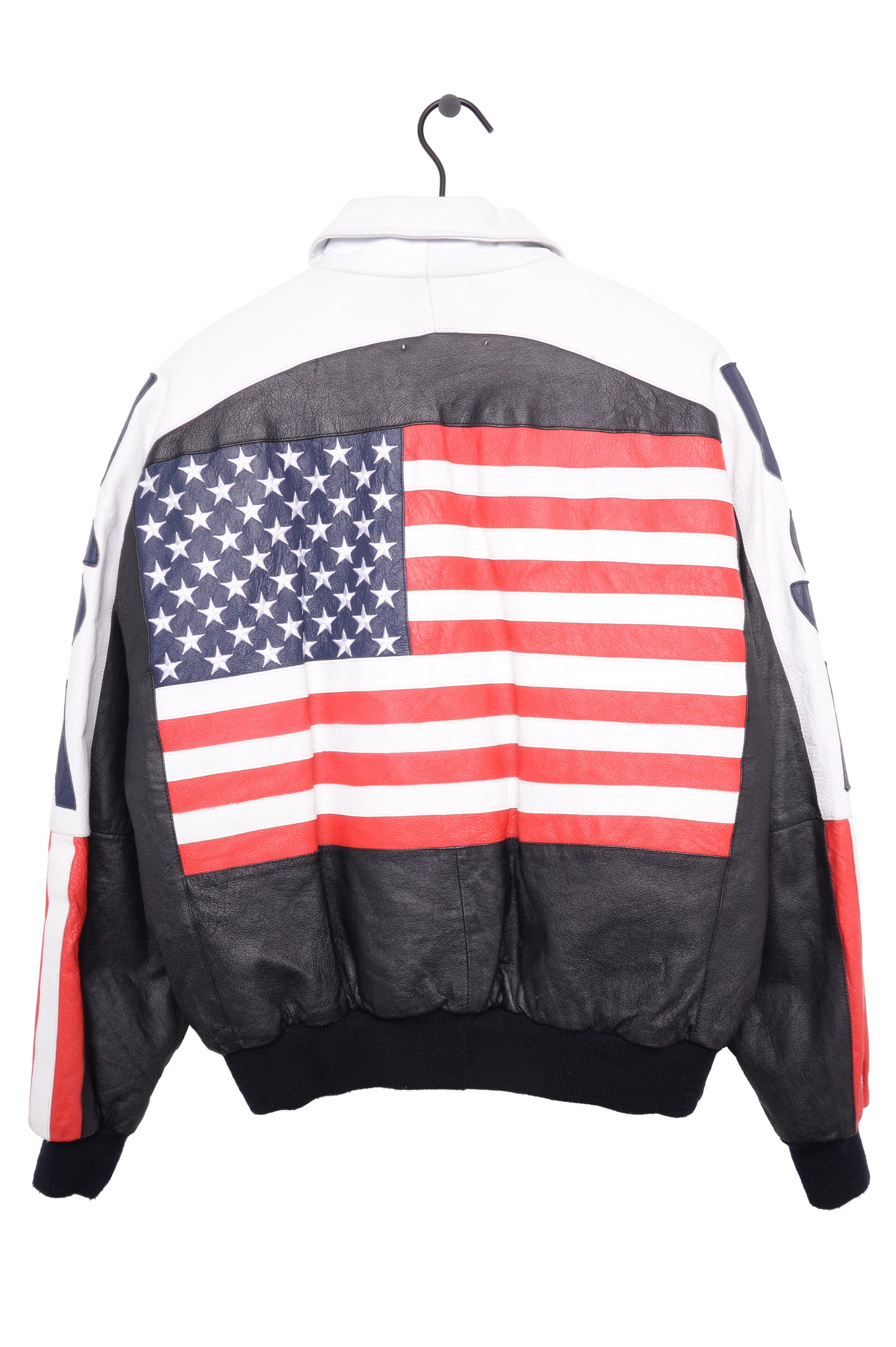 USA Flag Leather Bomber