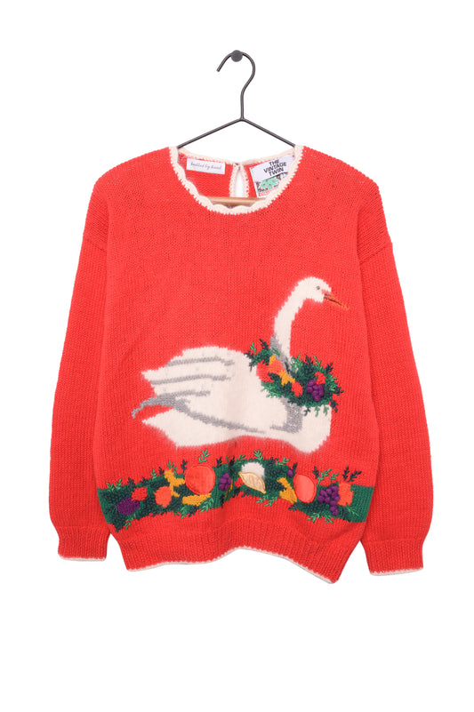 Precious Knit Swan Sweater
