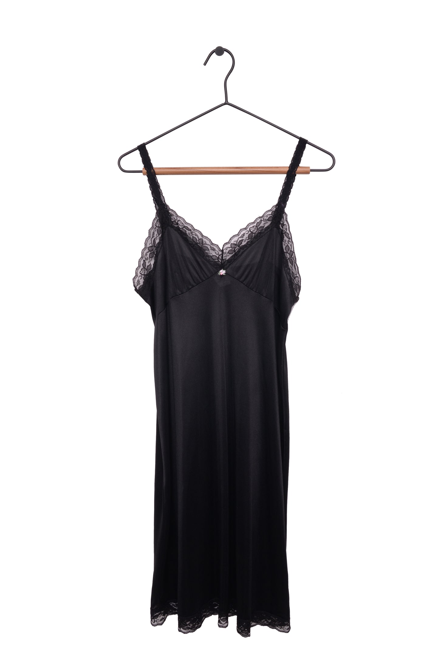 Black Lace Trim Slip Dress Free Shipping