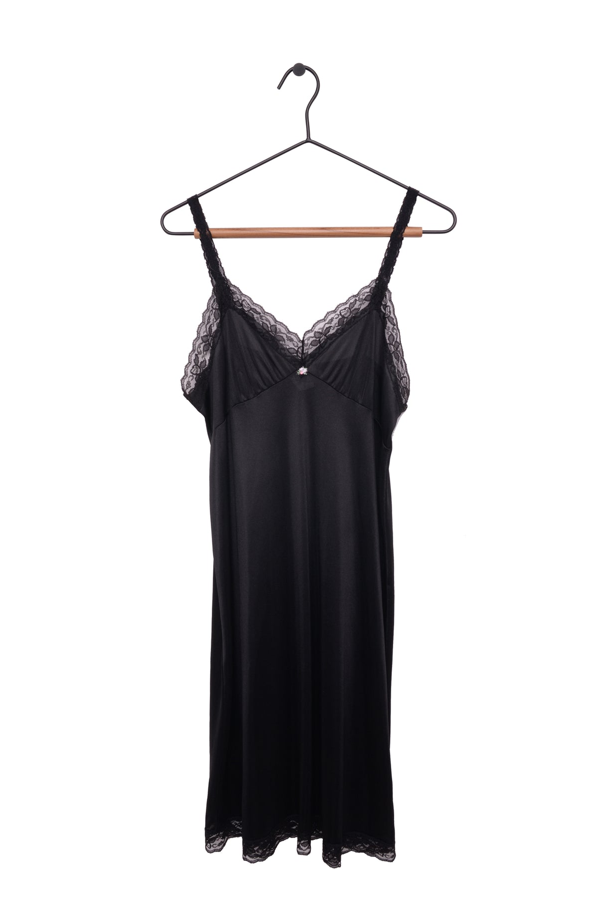 black vintage slip dress Lace Trim Free Shipping 🔥Versace Gold✨ This iconic Beden:32 This sultry slip is Italian Silk