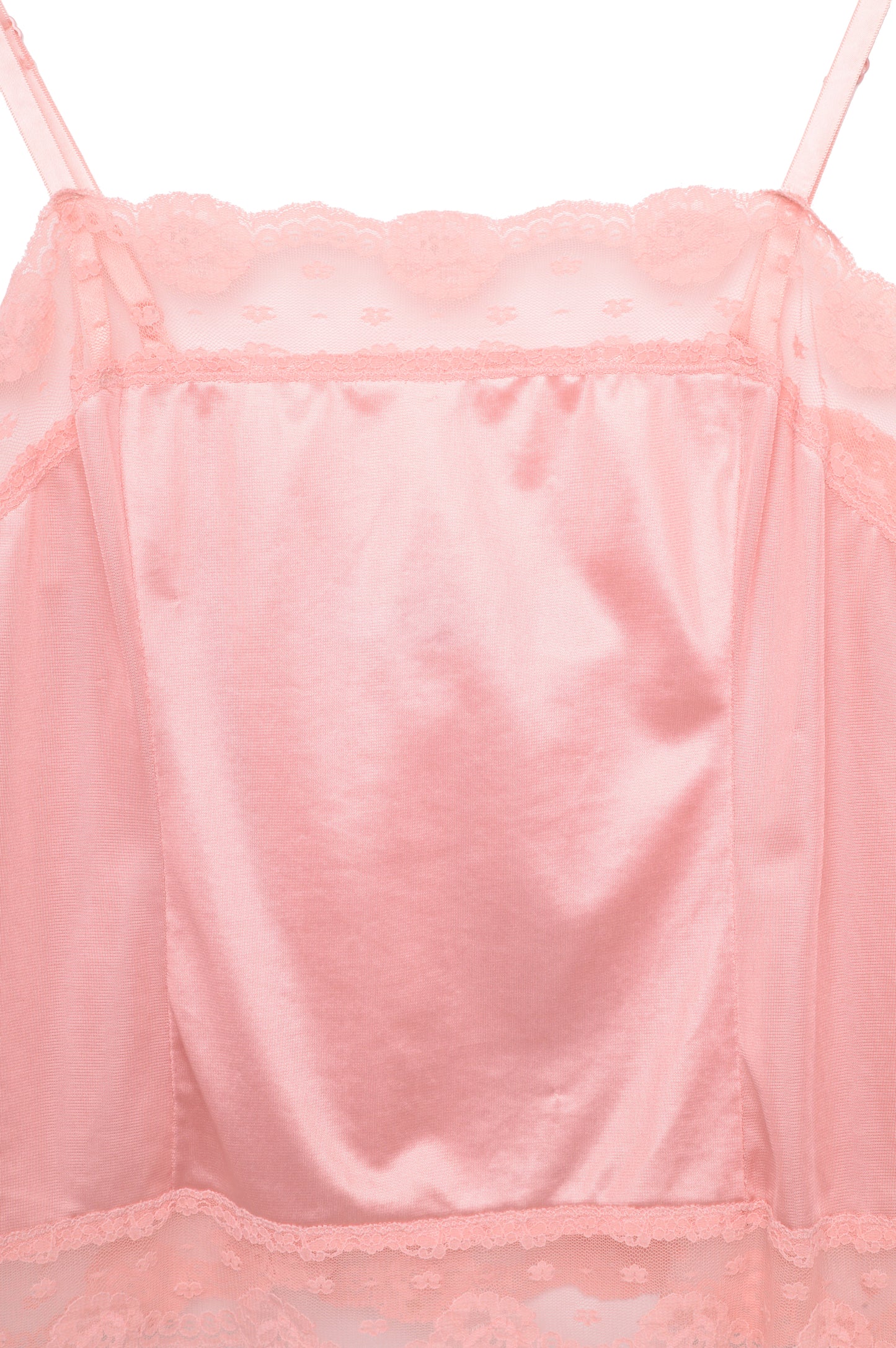 Pink Lace Trim Slip Top