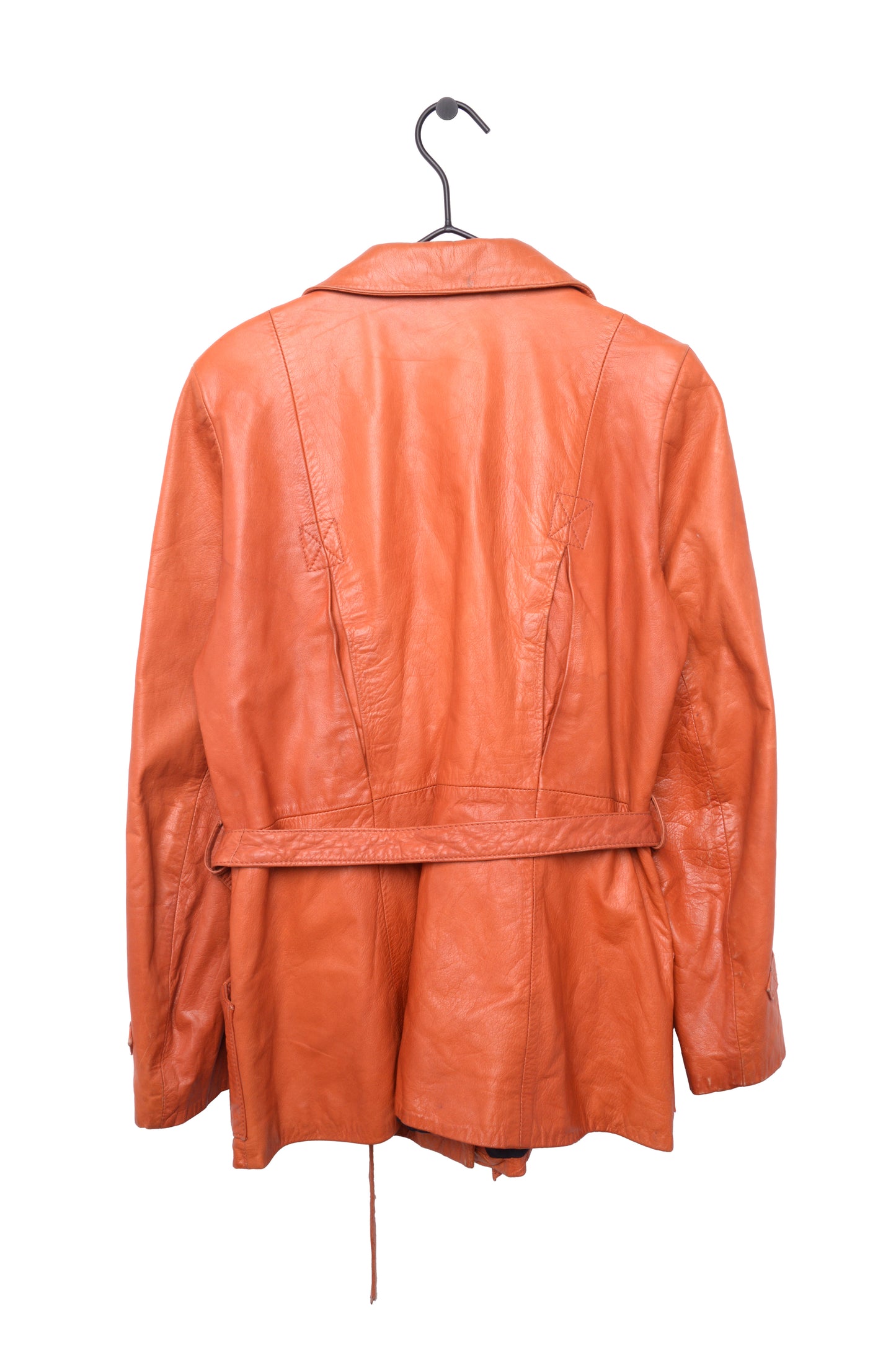 Wilsons Orange Belted Leather Jacket