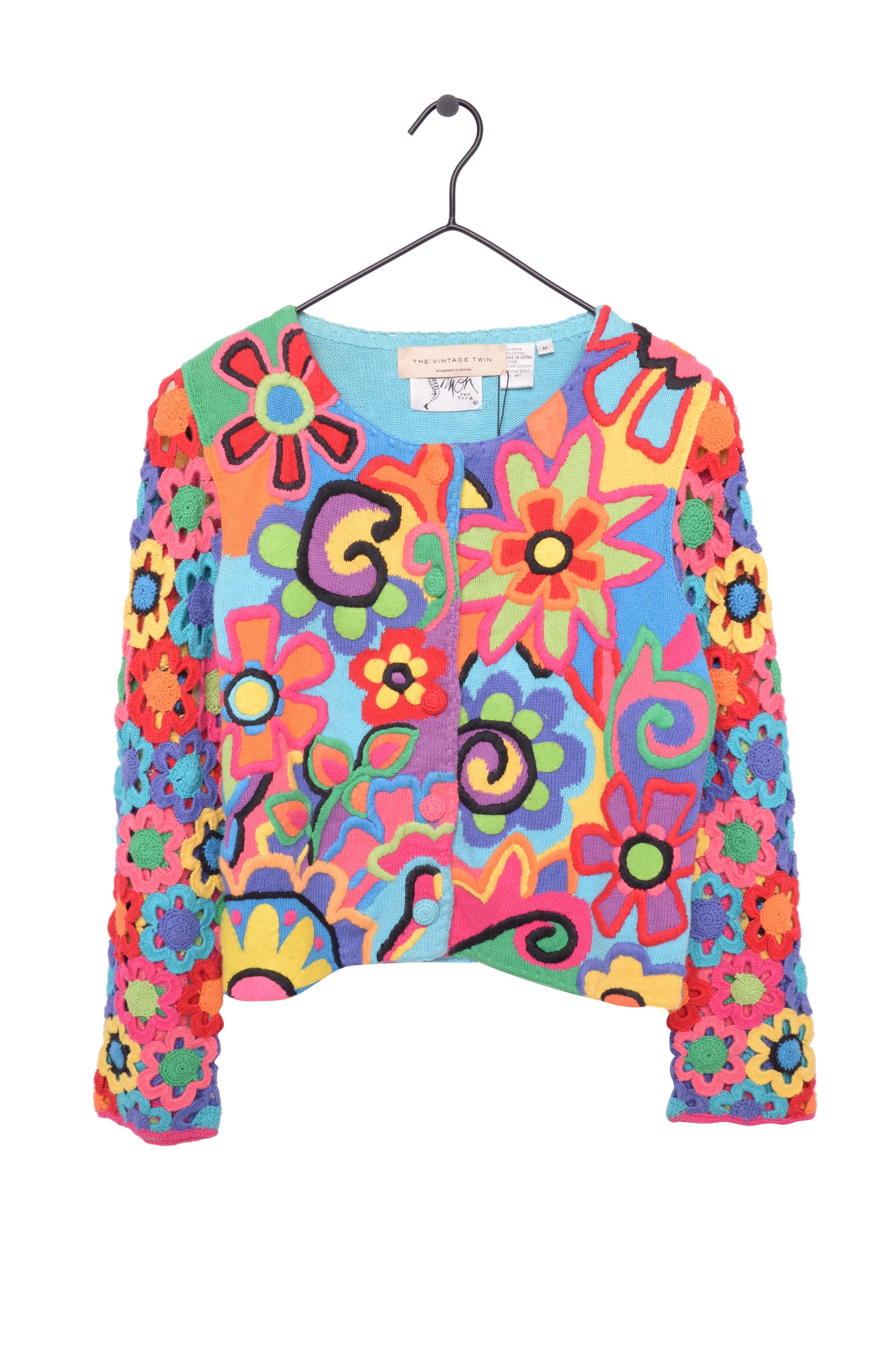 Groovy Floral Crochet Sweater
