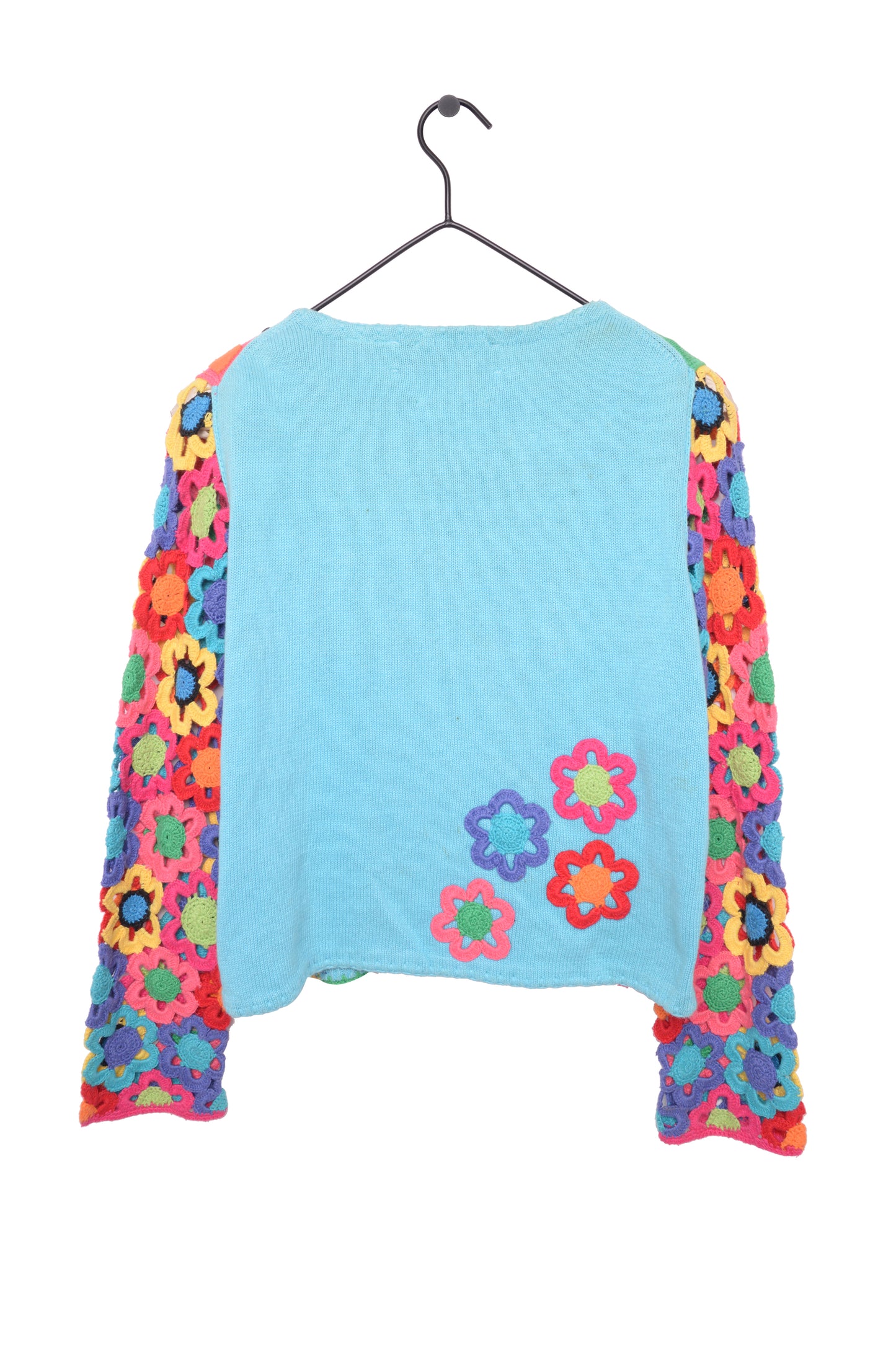 Groovy Floral Crochet Sweater