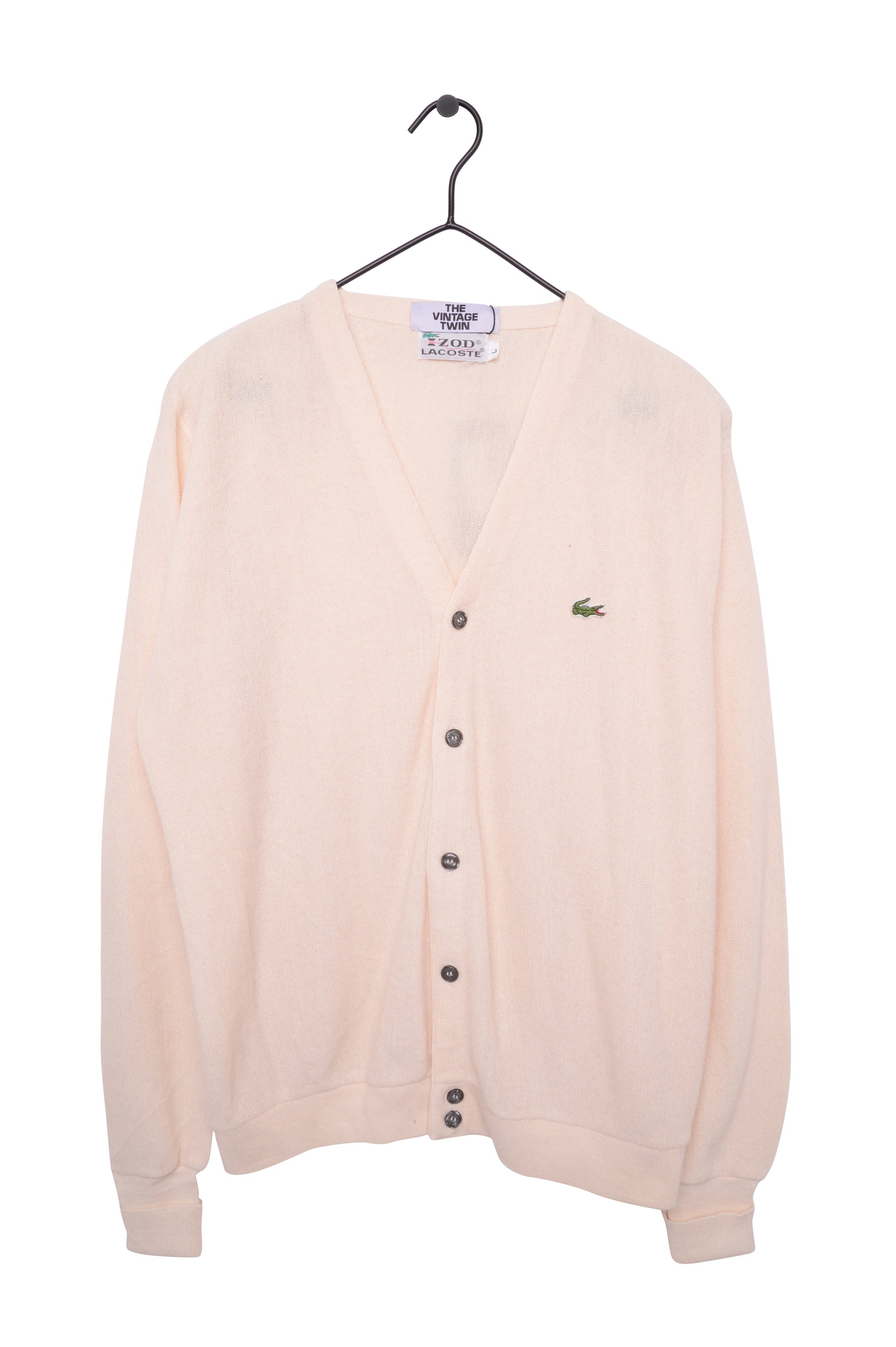 Cream Lacoste Cardigan Free Shipping - The Vintage Twin