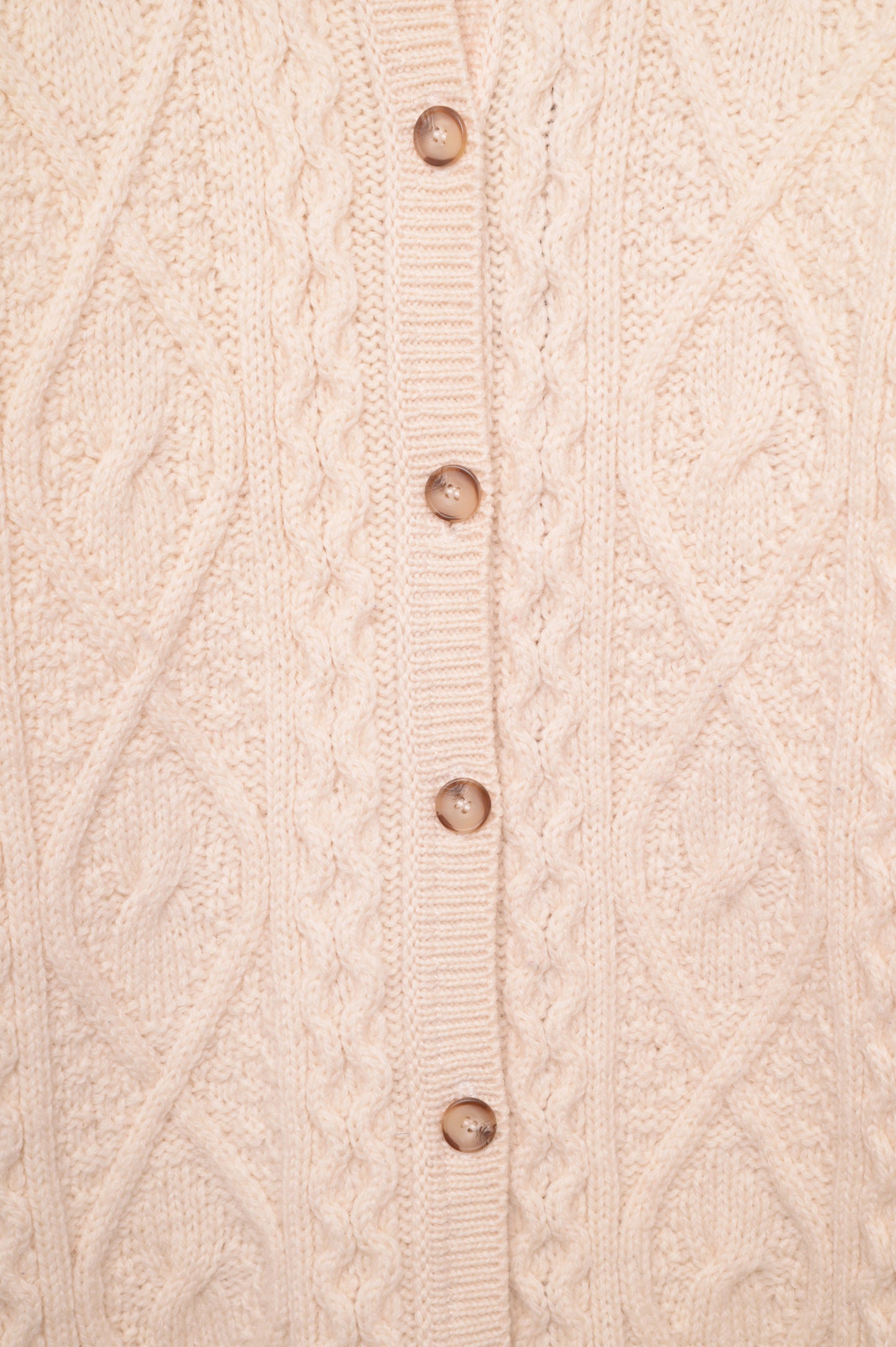 Wool Irish Cable Knit Cardigan