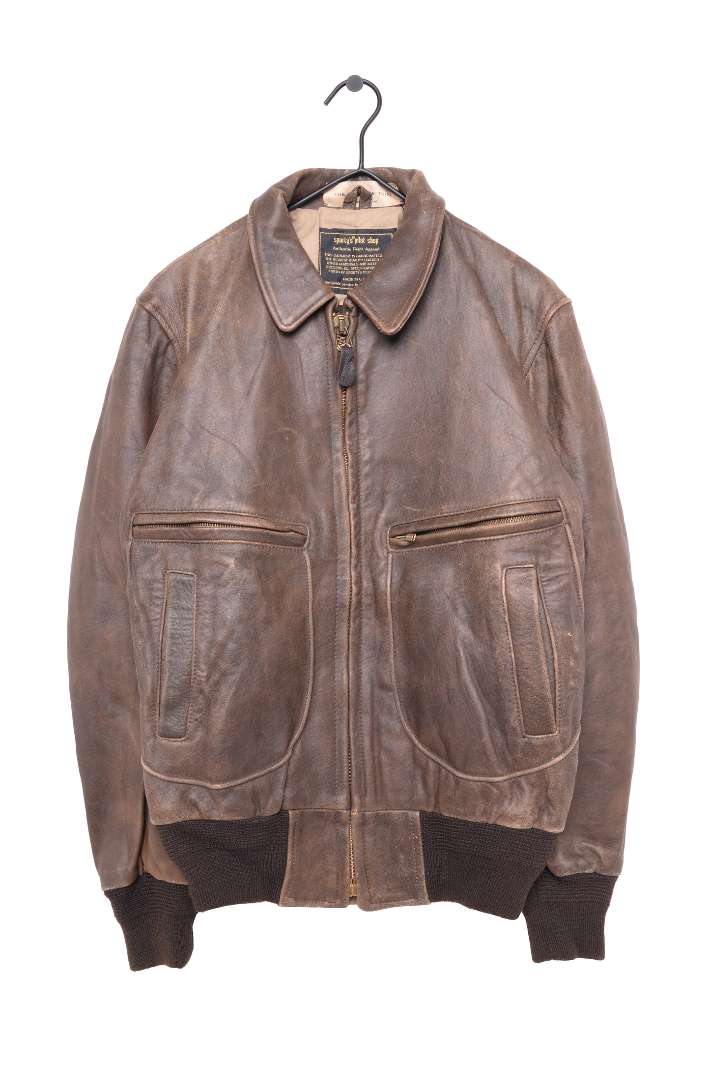1980s Brown Leather Bomber USA