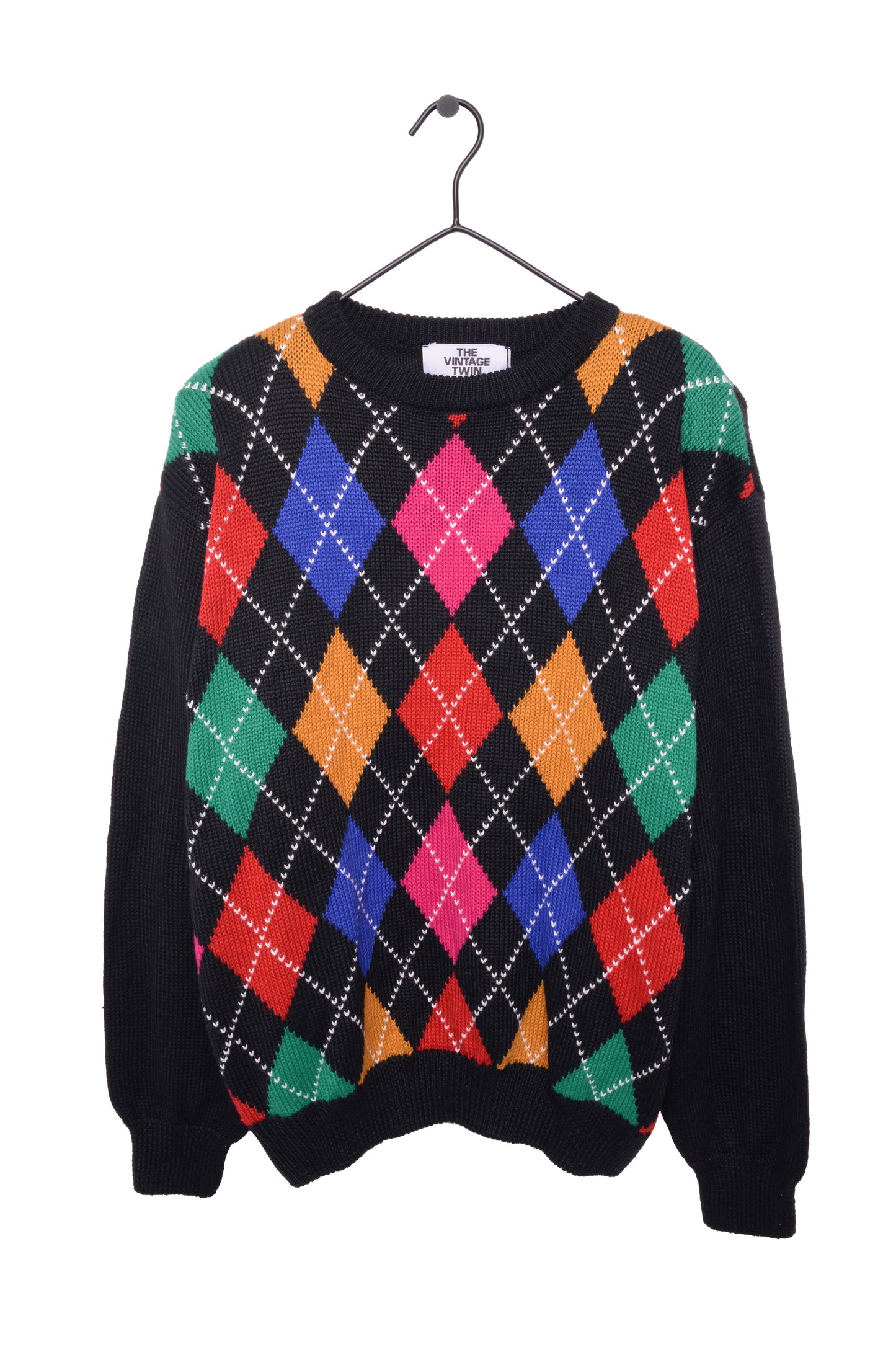 Wool Argyle Sweater Free Shipping - The Vintage Twin