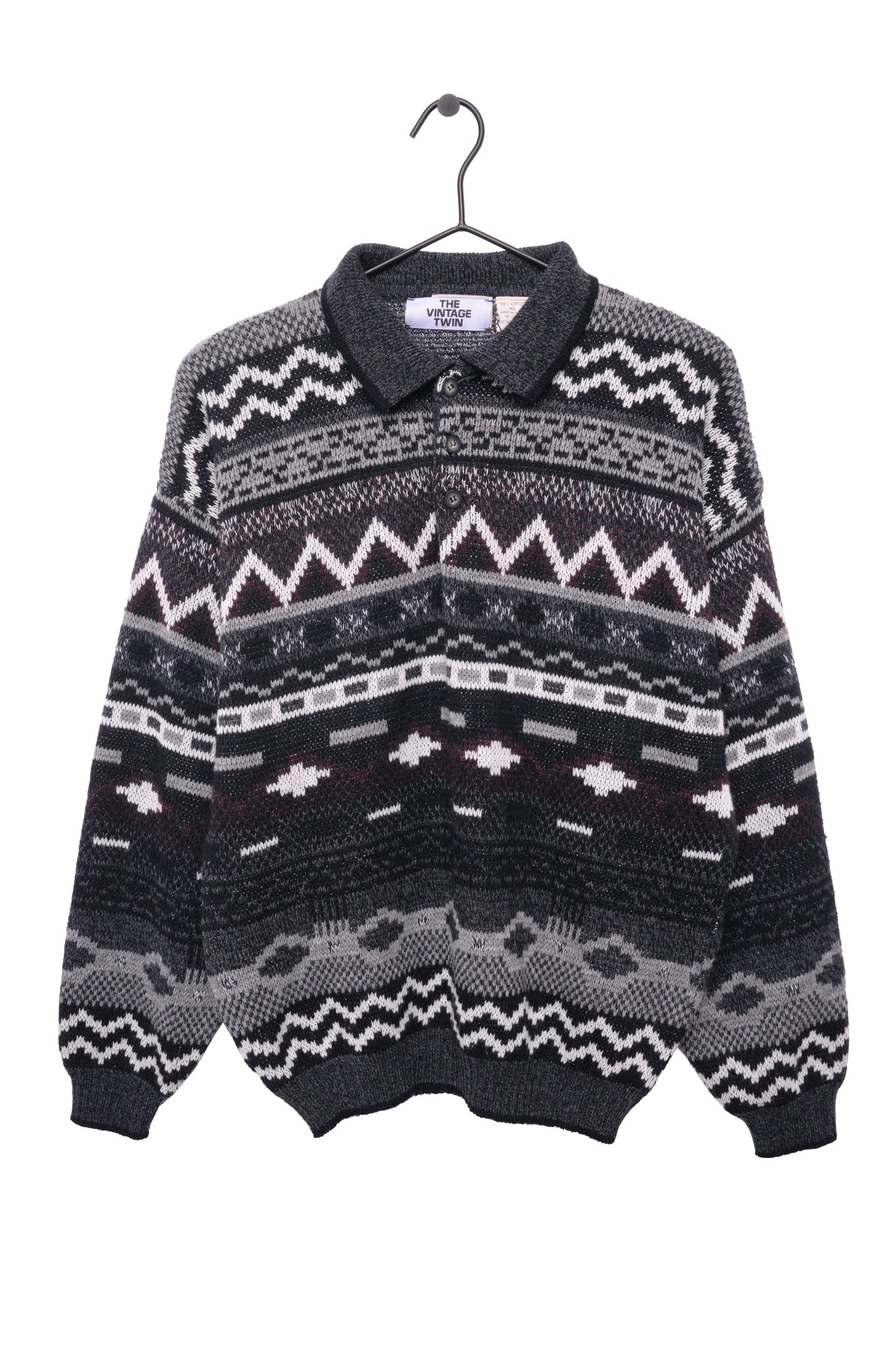 Collared Geo Sweater