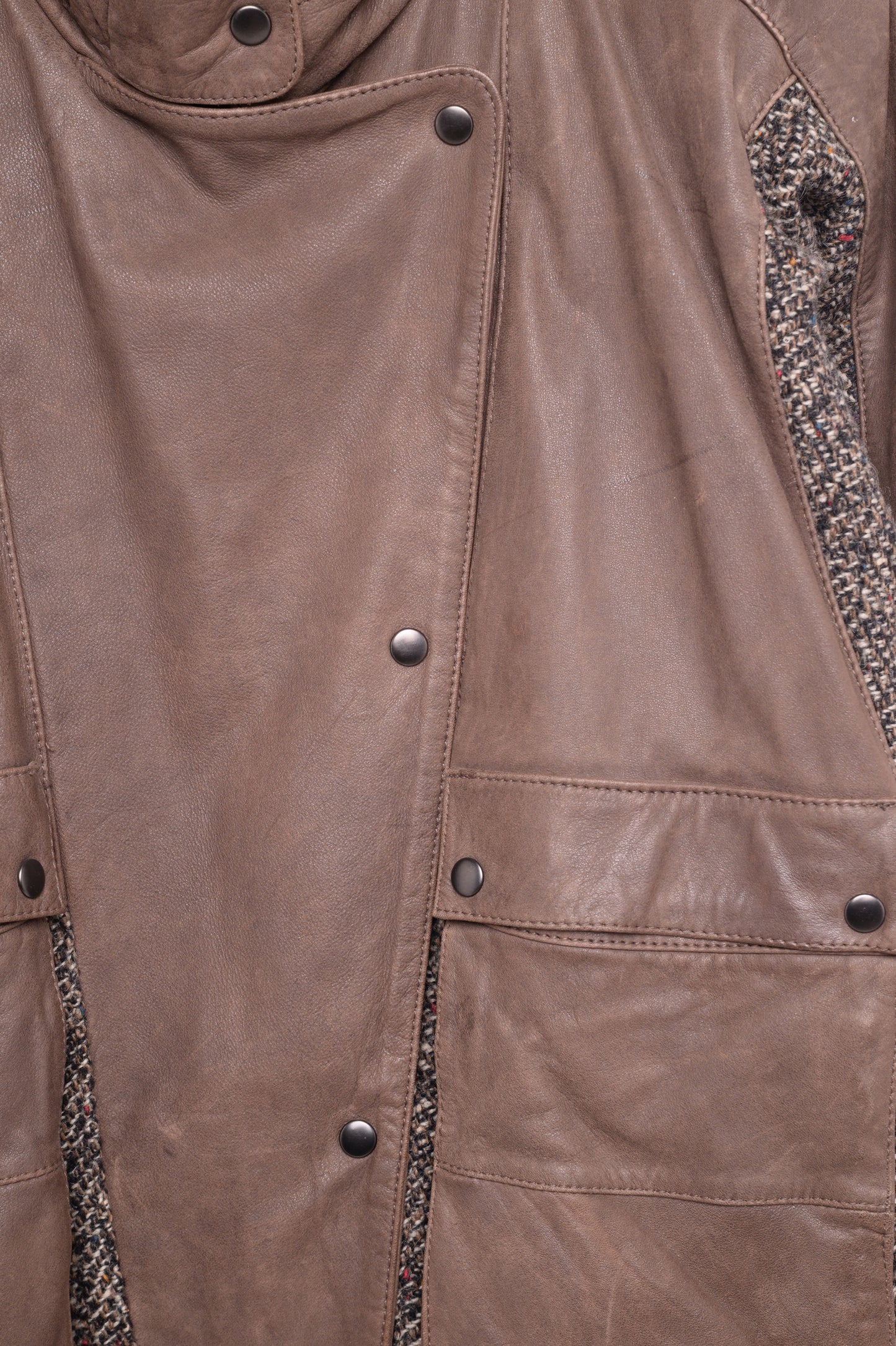 Leather and Wool Bomber