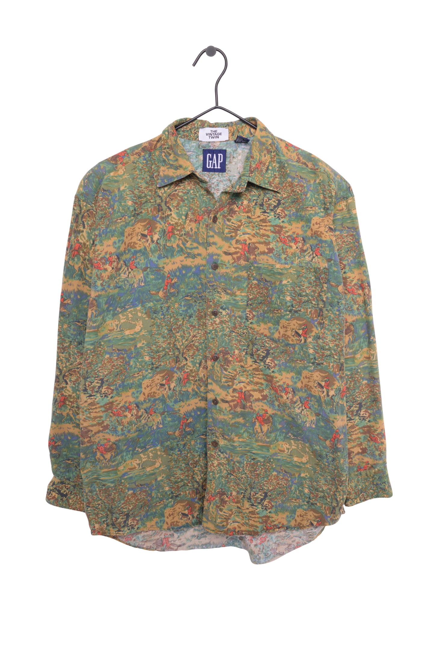 1990s Gap Horses All-Over Button Down
