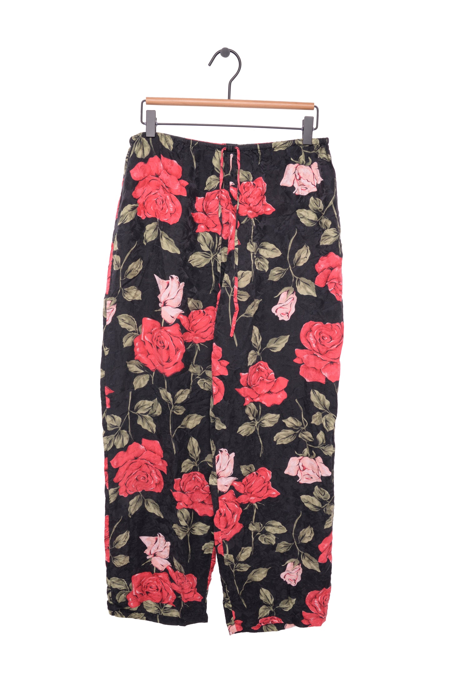 Silk Floral Drawstring Trousers