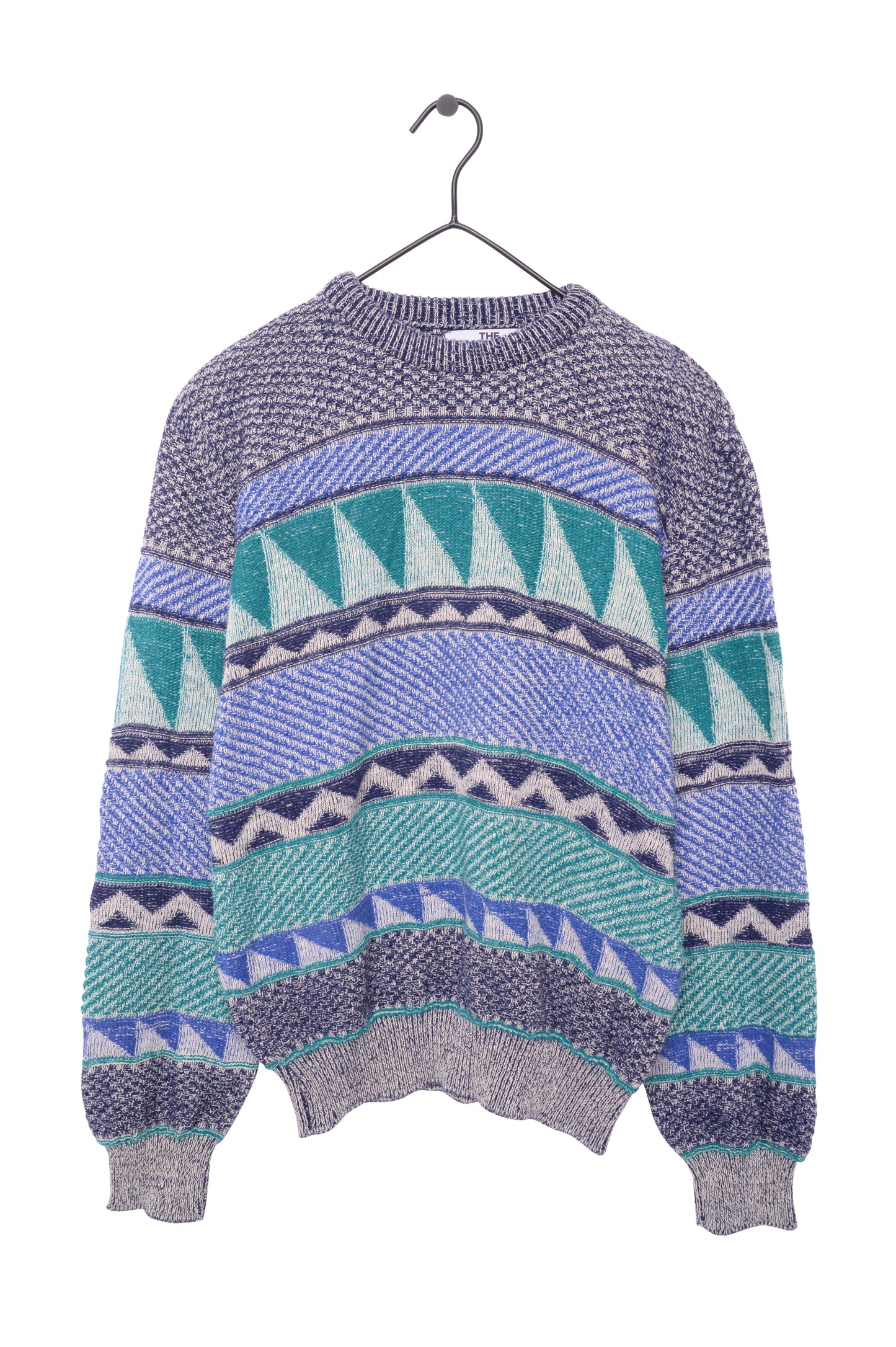 1980s Pastel Geometric Sweater