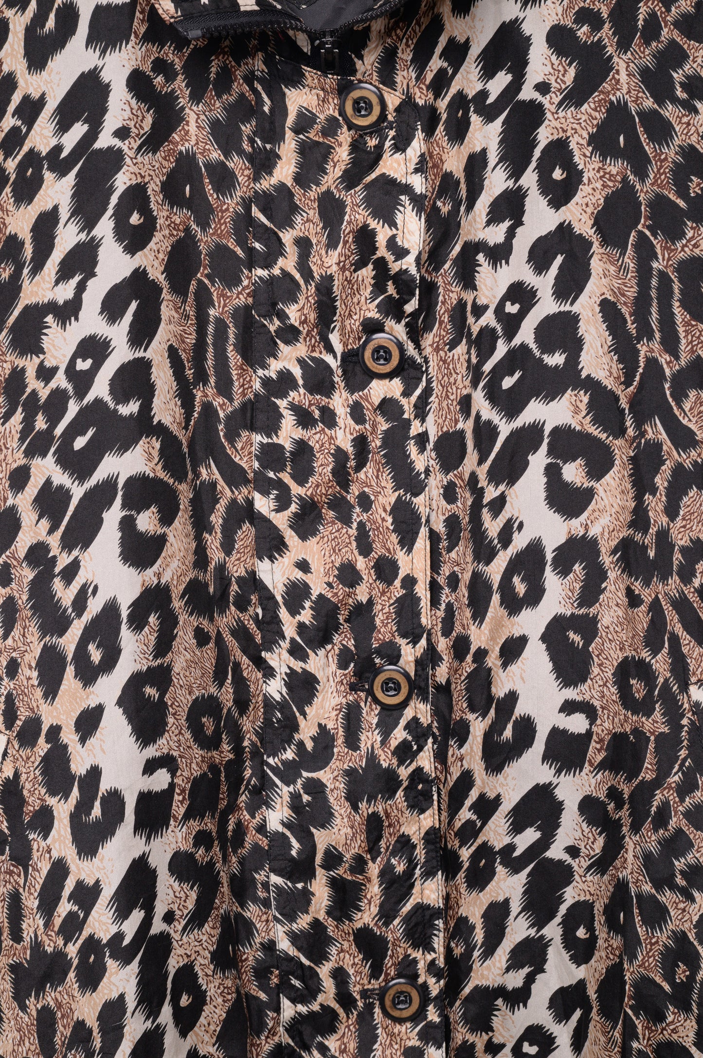 Leopard Print Silk Windbreaker