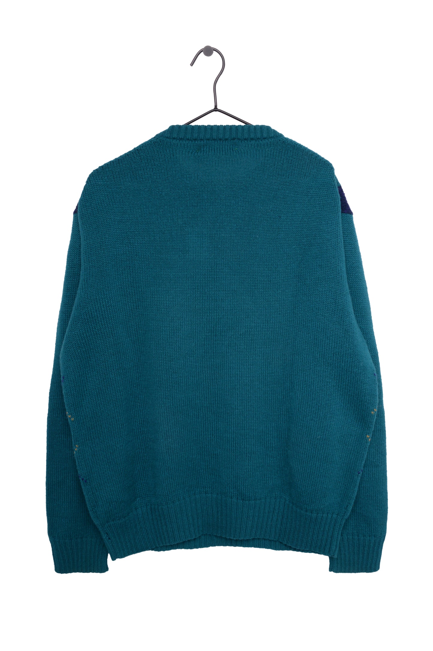 Teal Argyle Sweater