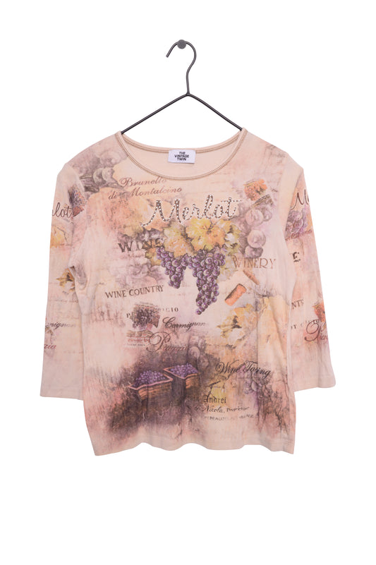 Y2K Merlot Rhinestone Top