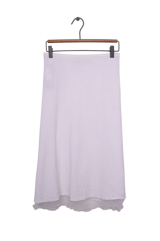 White Layered Maxi Skirt