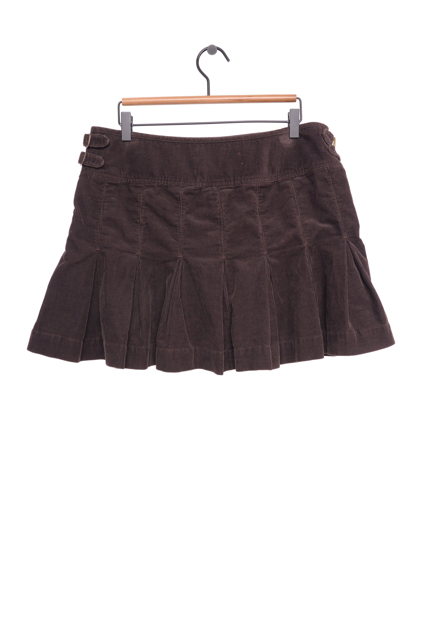 Y2K Pleated Corduroy Mini Skirt