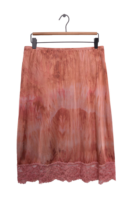Hand-Dyed Lace Slip Skirt