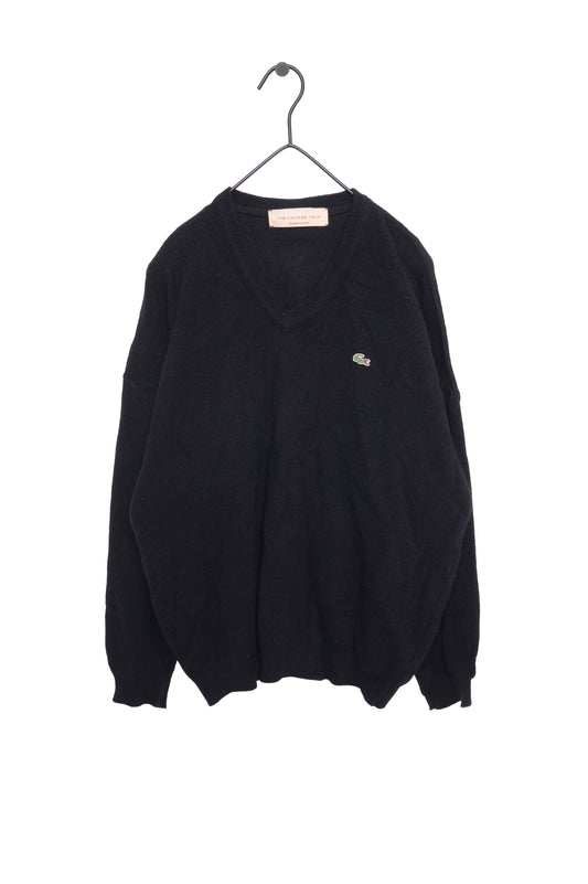 Black Lacoste V-Neck Sweater