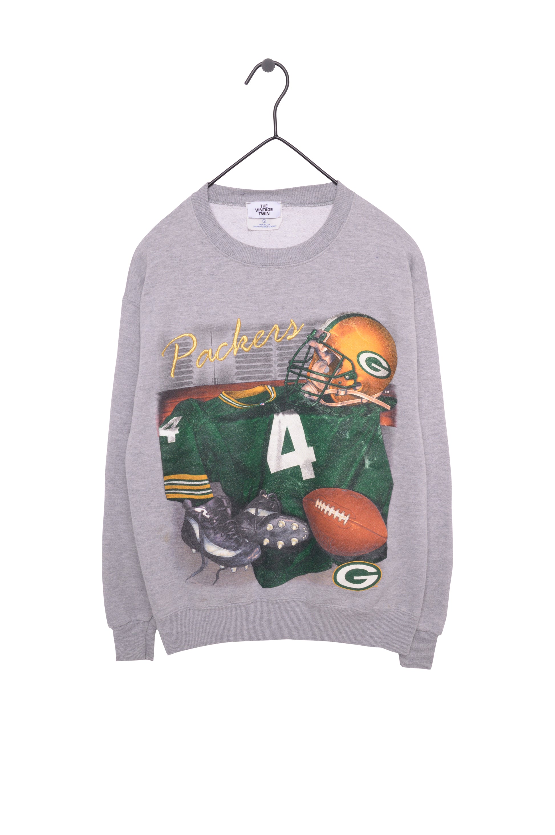 Green Bay Packers Sweatshirt USA Free Shipping The Vintage Twin