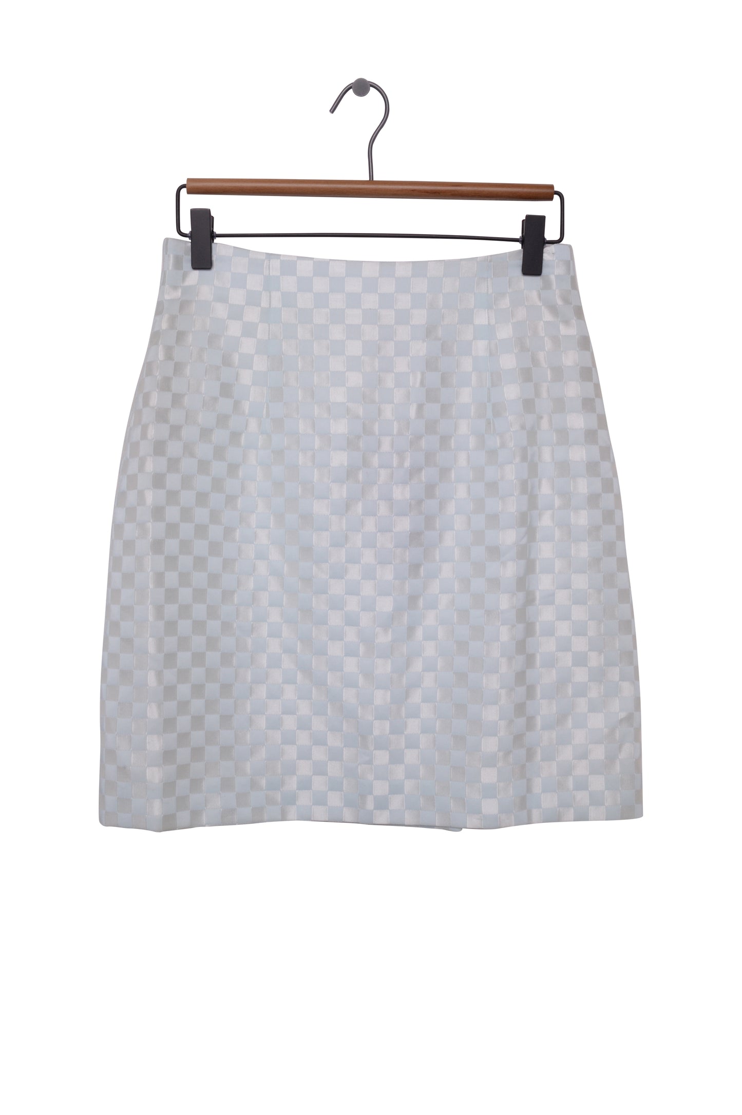 Mint Green Checkered Mini Skirt