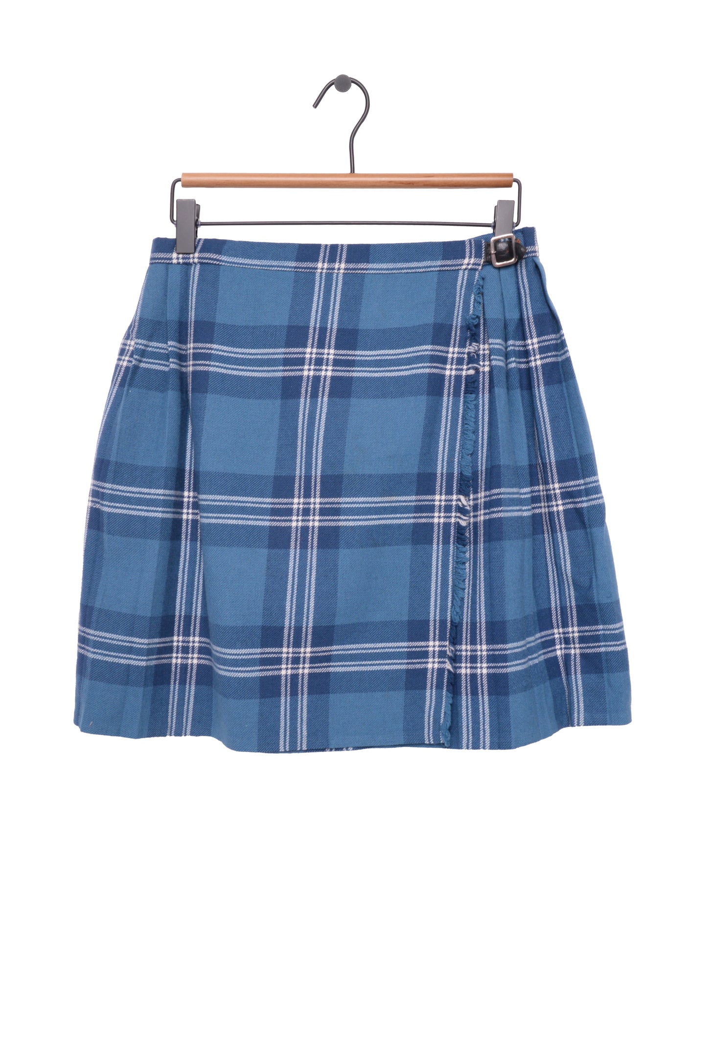 Pleated Mini Wrap Skirt