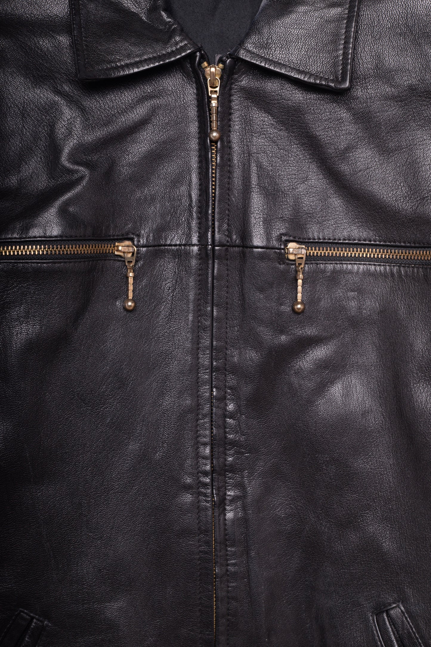 Zip-Up Leather Jacket
