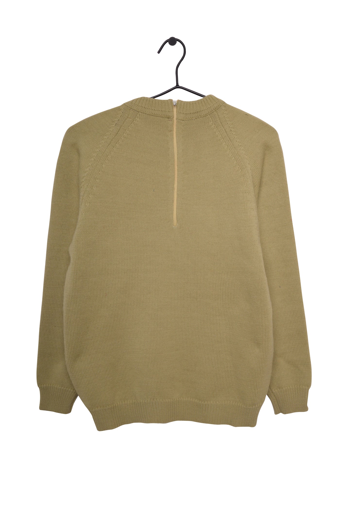Suede Panel Wool Sweater