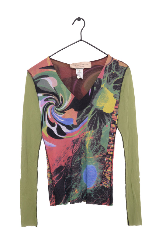 Y2K Slinky Abstract Top